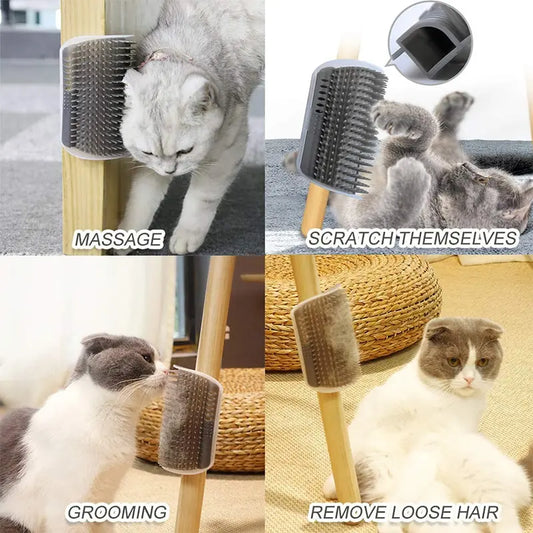 Escova Massageadora de Canto para Gatos