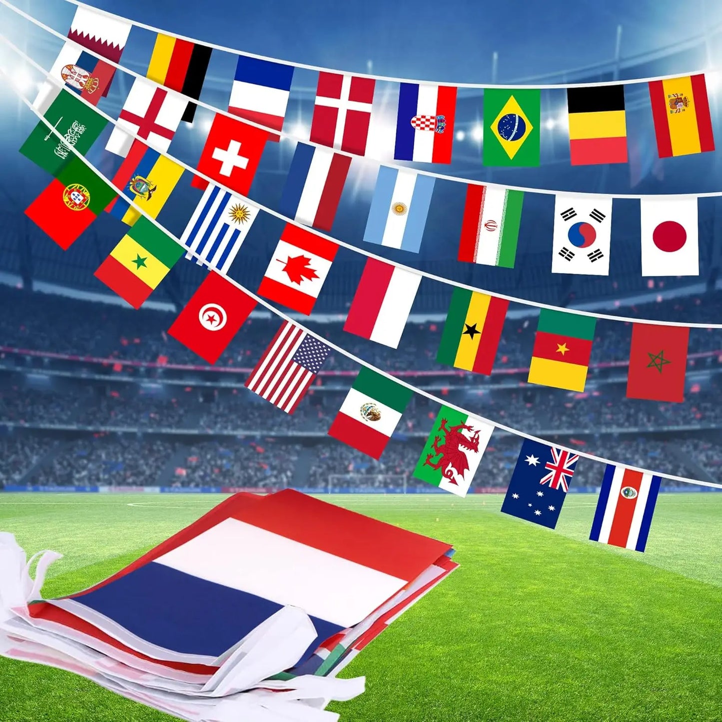 International Football Flags | 32-Country World Cup Decoration