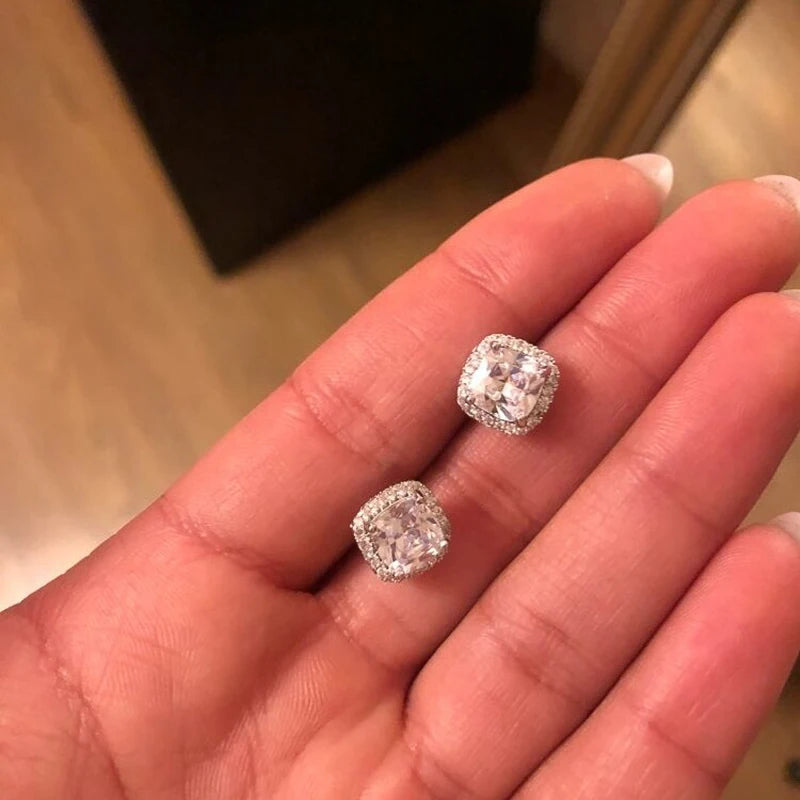 Brincos Luxo com Zircónias Brilhantes