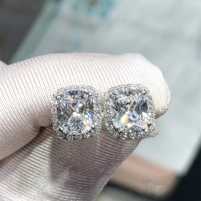 Brincos Luxo com Zircónias Brilhantes