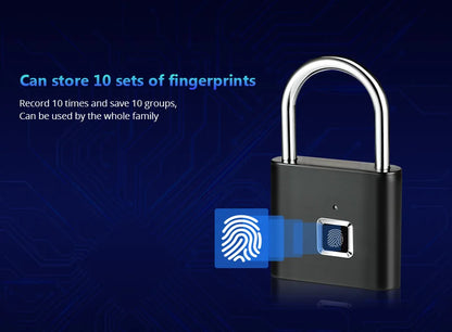 Cadeado Biométrico KERUI – Fingerprint Smart Lock Sem Chave