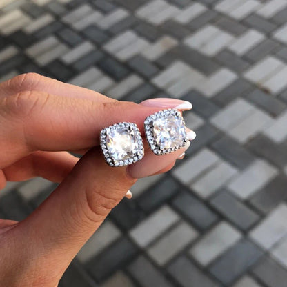 Brincos Luxo com Zircónias Brilhantes