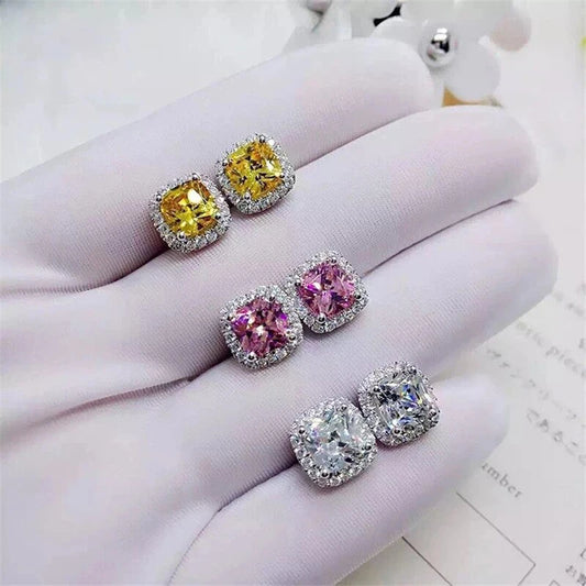 Brincos Luxo com Zircónias Brilhantes