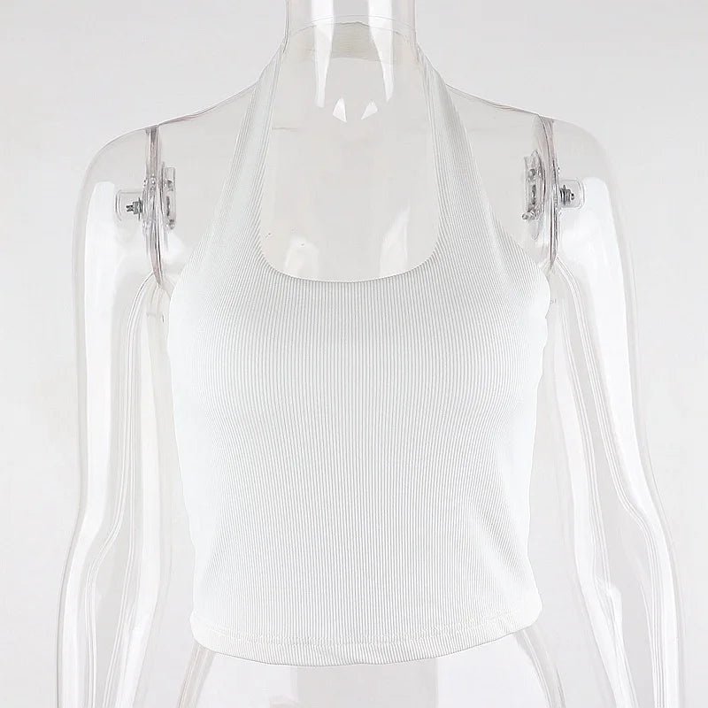 Top Cropped Costas Abertas para Mulher