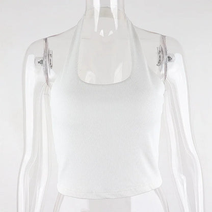 Top Cropped Costas Abertas para Mulher