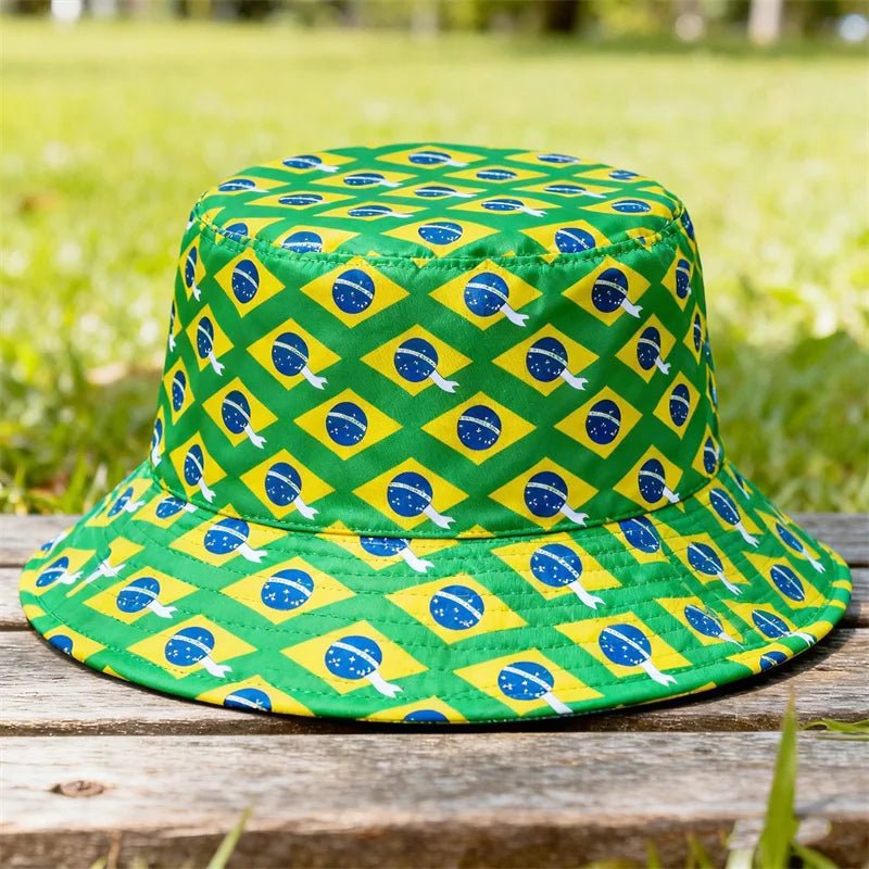 Chapéu Bucket Reversível Bandeira Nacional