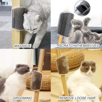 Escova Massageadora de Canto para Gatos