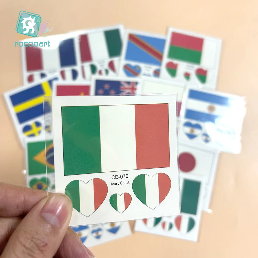 Tatuagens Temporárias de Bandeiras Nacionais