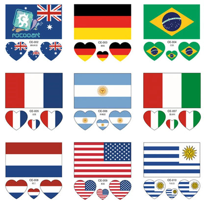 Tatuagens Temporárias de Bandeiras Nacionais
