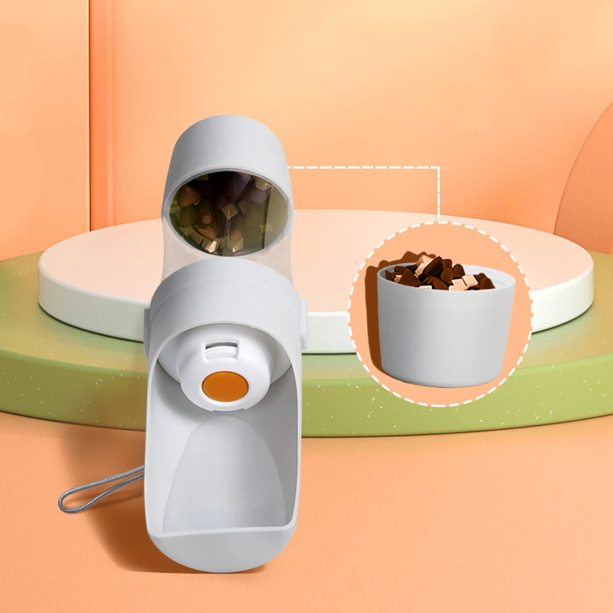 Garrafa Portátil 2 em 1 para Cães e Gatos |Água + Comida