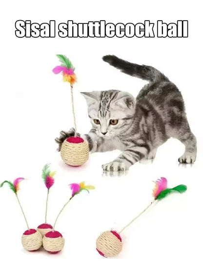 Brinquedo Interativo de Sisal para Gatos