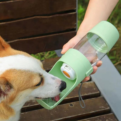 Garrafa Portátil 2 em 1 para Cães e Gatos |Água + Comida