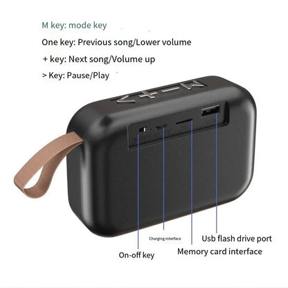 Coluna Bluetooth Portátil 3D Stereo