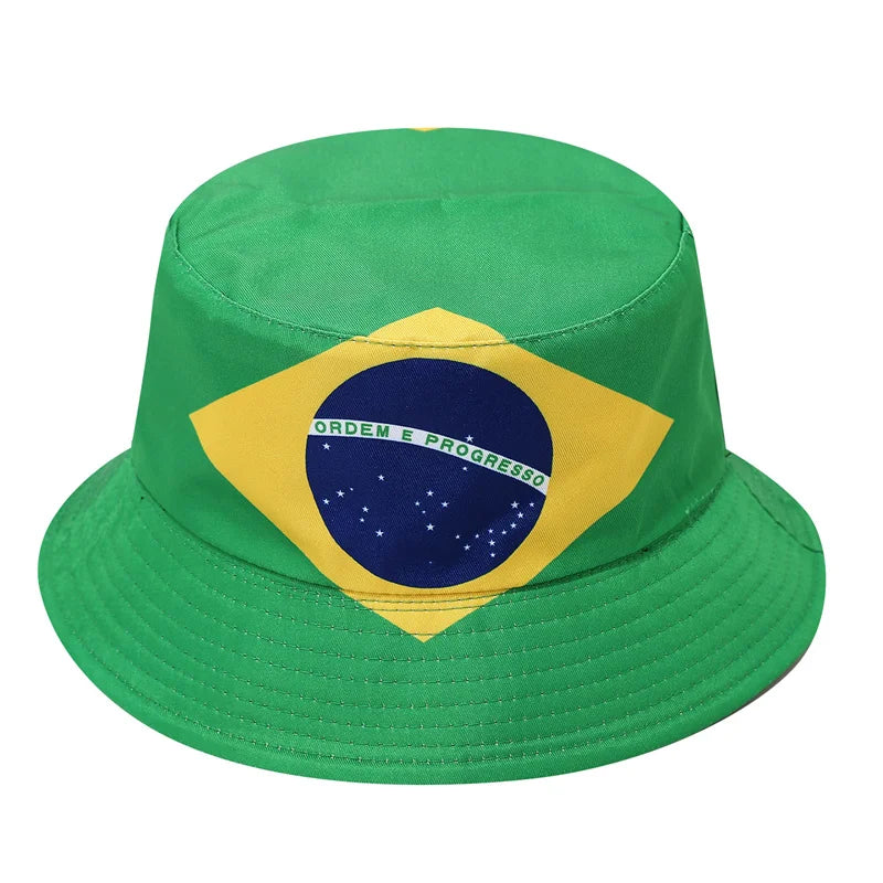 Chapéu Bucket Reversível Bandeira Nacional