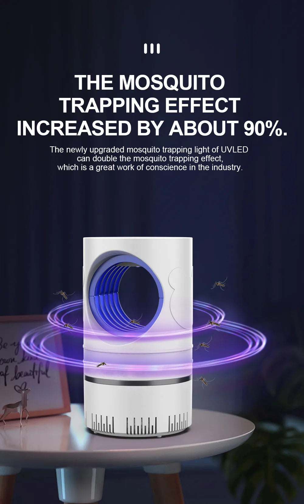 Lâmpada Elétrica Mata Mosquitos USB