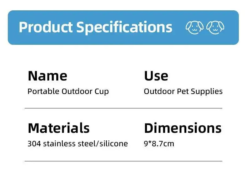 Garrafa Portátil em Aço Inox para Cães – Anti-Fugas com Lanyard
