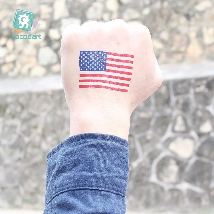 Tatuagens Temporárias de Bandeiras Nacionais