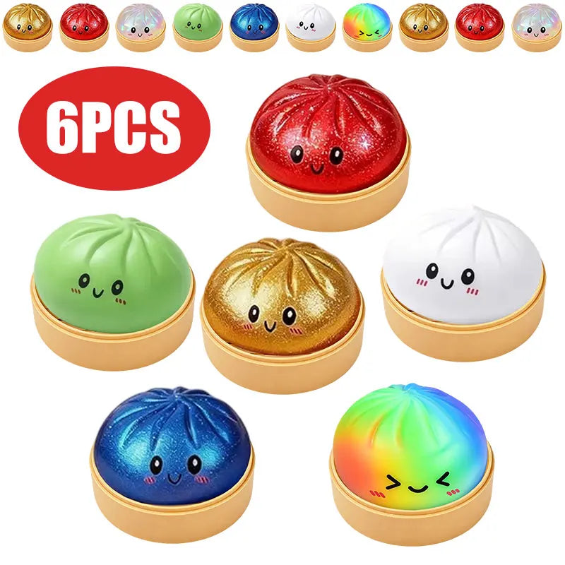 Squishy Mistério Dumpling Arco-Íris