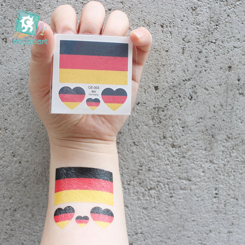 Tatuagens Temporárias de Bandeiras Nacionais