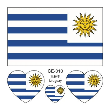Tatuagens Temporárias de Bandeiras Nacionais
