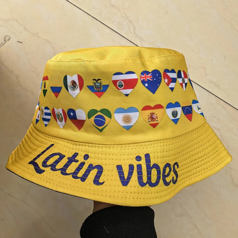Chapéu Bucket Reversível Bandeira Nacional